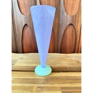 Vtg. Hand-Blown Unique Swirl Design Glass Union Station Type Retro Glass